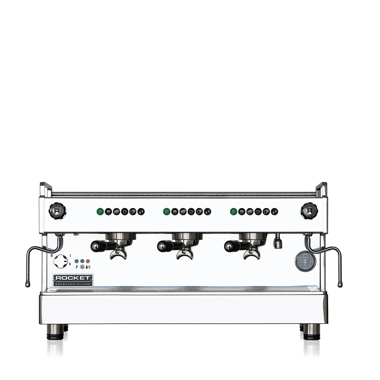 Rocket Boxer 3 Group Commercial Coffee Machines with shot timer (32A) Black