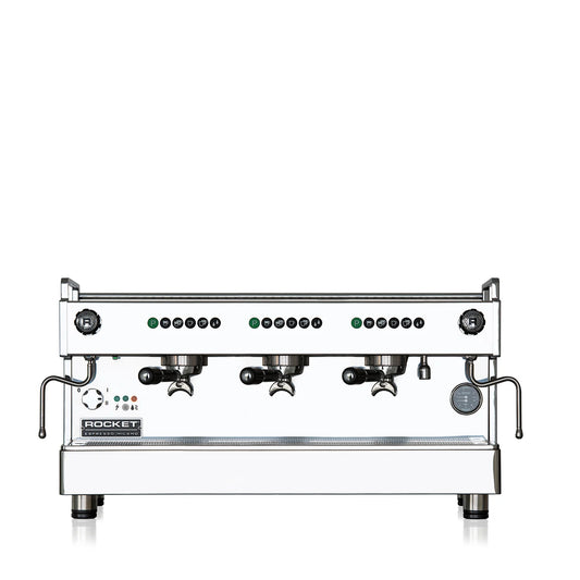 Rocket Boxer 3 Group Commercial Coffee Machines with shot timer (32A) Black